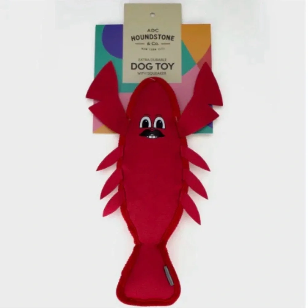 Houndstone Red Lobster- Durable Squeaky Pet Toy